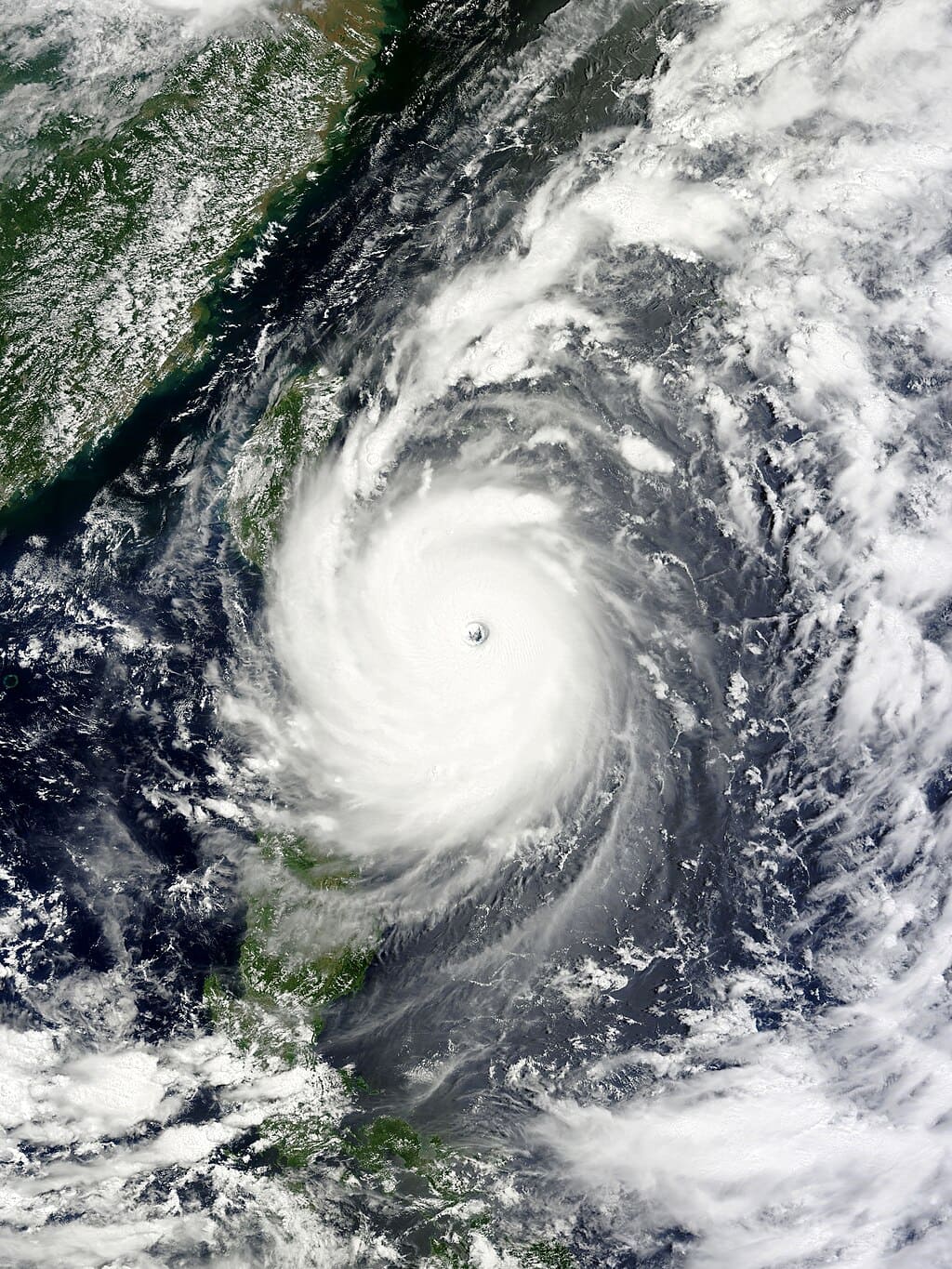 Typhoon approaching Taiwan